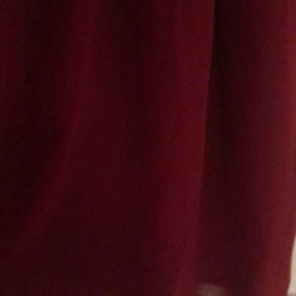 ASOSCurve Burgundy Dress w/ Detailed Illusion Neck - Picture 3 of 4